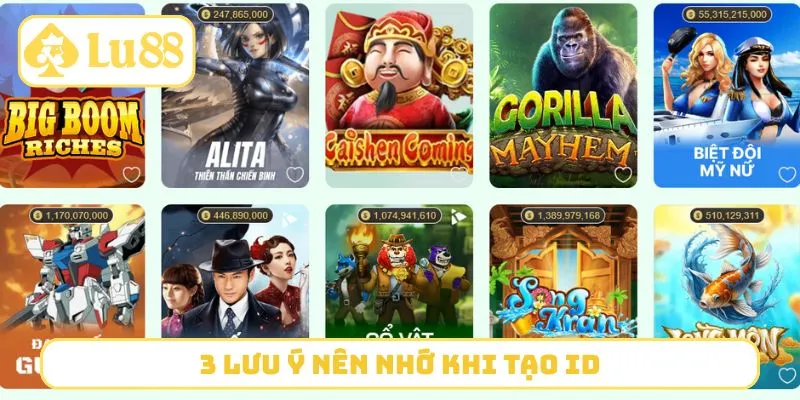 3 lưu ý nên nhớ khi tạo ID